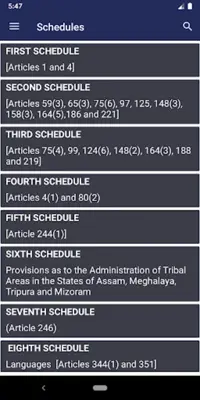 Indian Constitution Offline android App screenshot 0